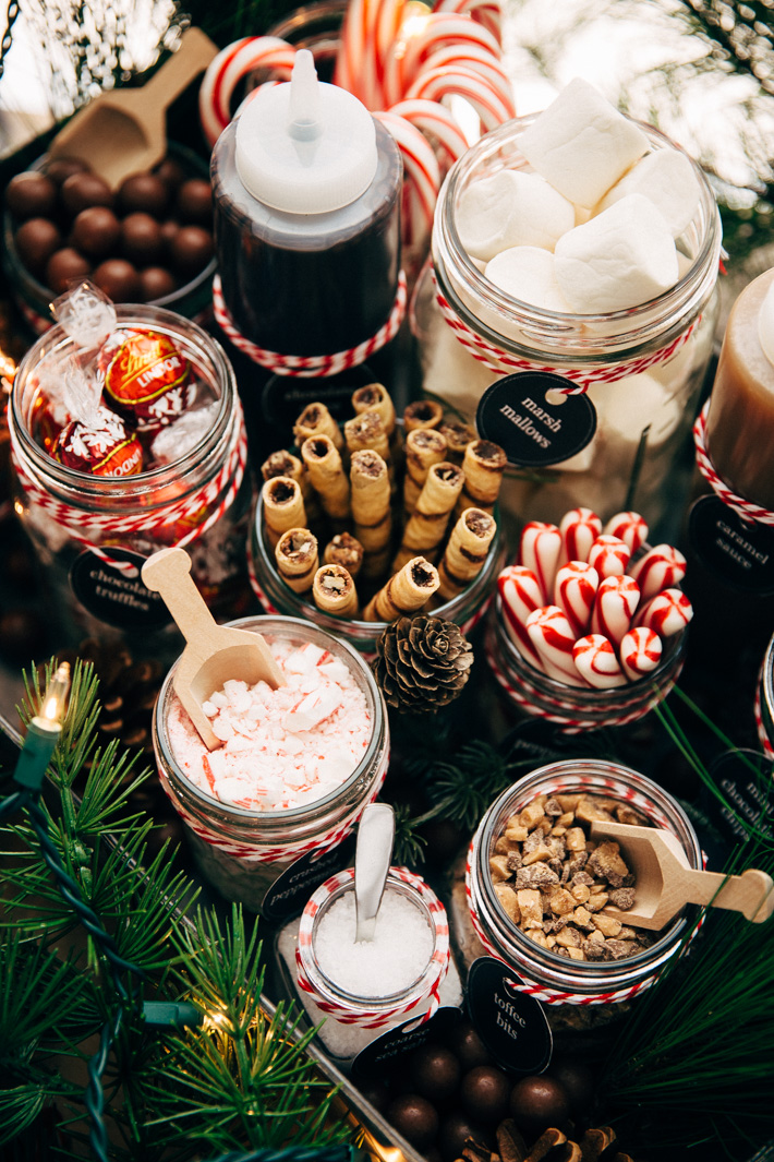 DIY Hot Chocolate Bar Party - Learn how to set up your own hot chocolate bar! Tons of printables, decorating ideas, and toppings! Plus, the most luxurious hot chocolate recipe! #hotchocolate #hotchocolatebar #diyhotchocolatebar #slowcooker | Littlespicejar.com
