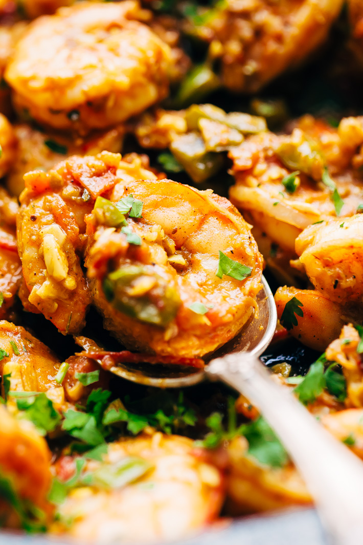 30-Minute Spicy Shrimp Masala - an easy recipe for Indian style shrimp masala. Perfect to serve with naan or basmati rice! #shrimpmasala #indianmasala #masalashrimp #shrimp | Littlespicejar.com