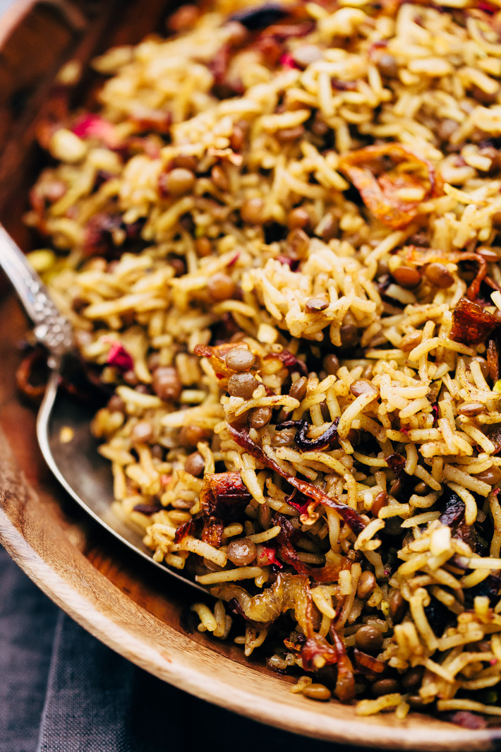 Lentil Rice Pilaf with Caramelized Onions (Mujadara) Recipe | Little ...