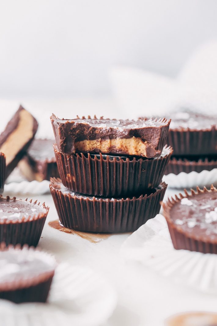Mocha Almond Butter Cups - naturally sweetened, gluten-free, dairy-free and 100% addicting! You're going to love these! #mochaalmondbuttercups #almondbuttercups #peanutbuttercups #homemadereeses | littlespicejar.com