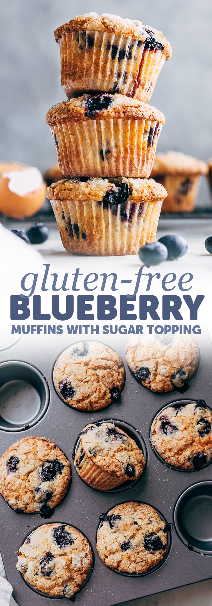 Outrageous Gluten-Free Blueberry Muffins - these muffins are tender and delicious, just like from you favorite bakery! #glutenfreebaking #glutenfree #glutenfreemuffins #glutenfreeblueberrymuffins #blueberrymuffins #muffins | Littlespicejar.com