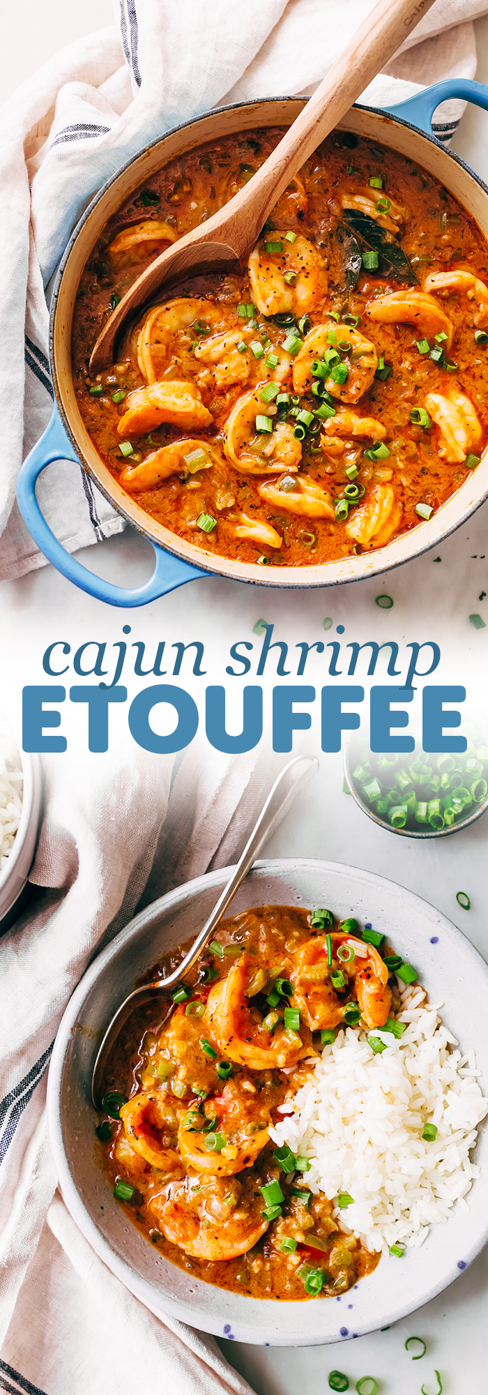 Cajun Shrimp Étouffée - learn how to make shrimp étouffée from scratch! It's hearty and delicious! #comfortfood #dinnerecipes #cajun #shrimpetouffee #etouffee | Littlespicejar.com