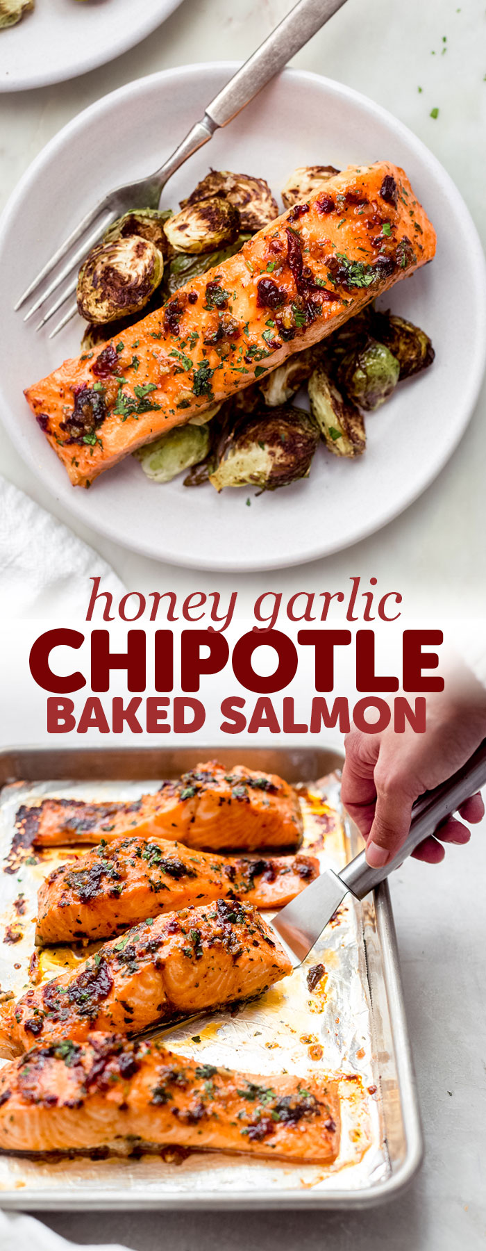 Garlic Honey Chipotle Salmon - a simple salmon recipe that takes just 5 minutes of prep work! Bake the salmon and serve with just about any side! #lowcarbrecipes #salmonrecipes #mealpreprecipes #mealprep #salmon #bakedsalmon #bakedsalmoninfoil | Littlespicejar.com