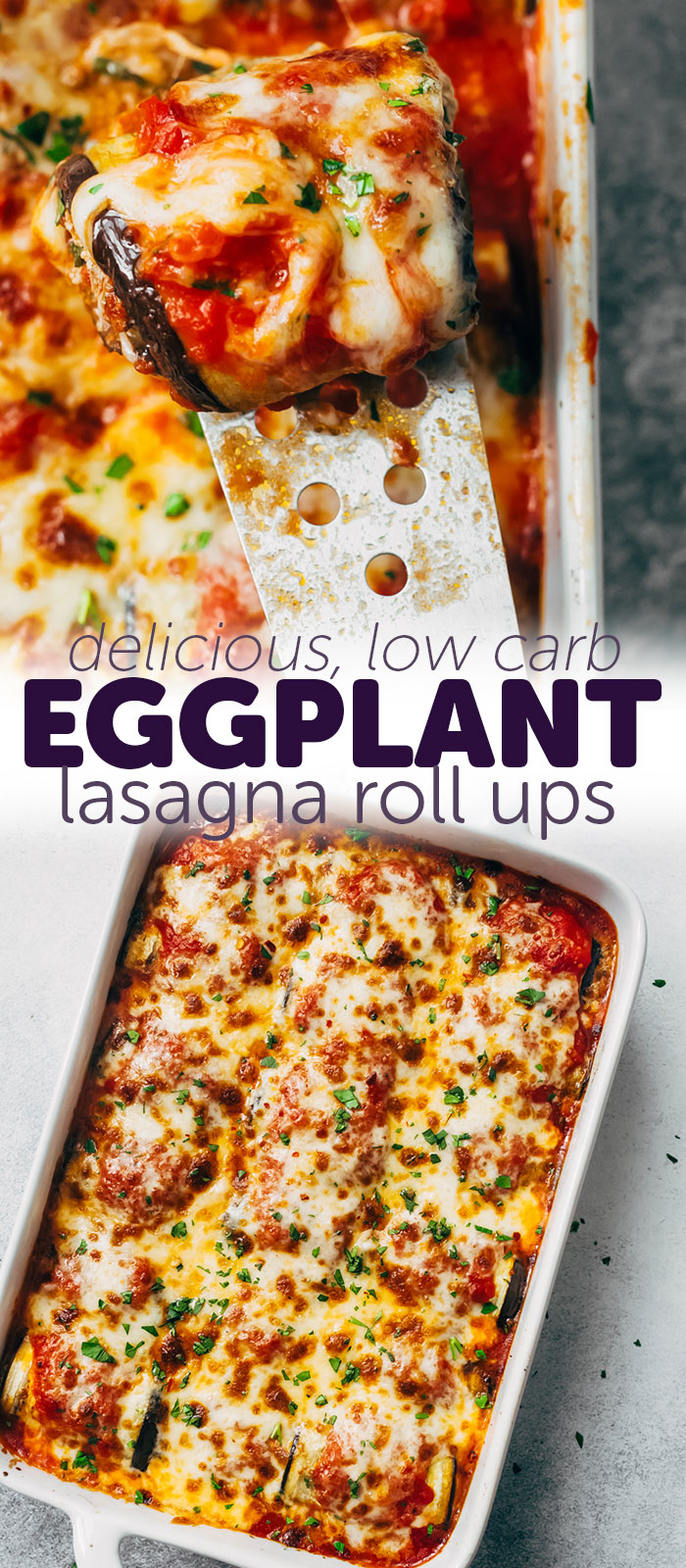  Low Carb Eggplant Lasagna Roll Ups - a healthy and lighter alternative to traditional Lasagna! #lowcarblasagna #eggplantlasagna #eggplantrollups #eggplantlasagnarollups #lowcarbdinnerideas #dinnerrecipes #lowcarbrecipes | Littlespicejar.com