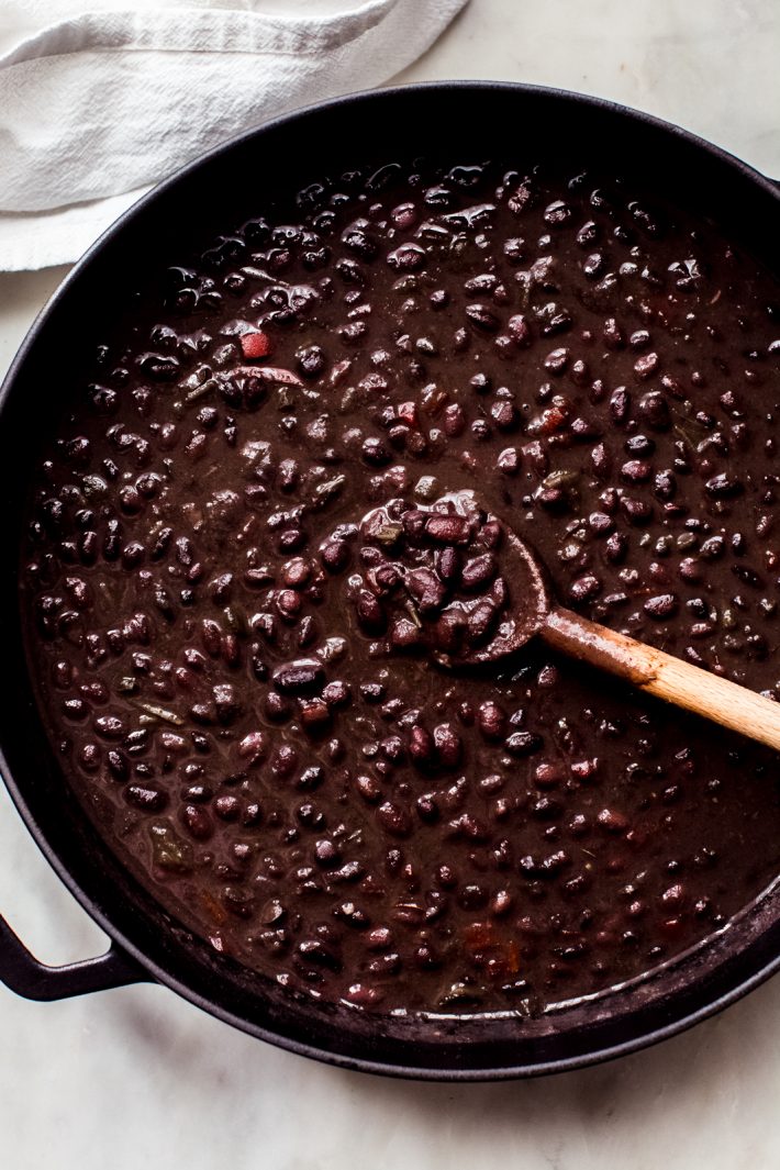 simmered cuban black bean soup