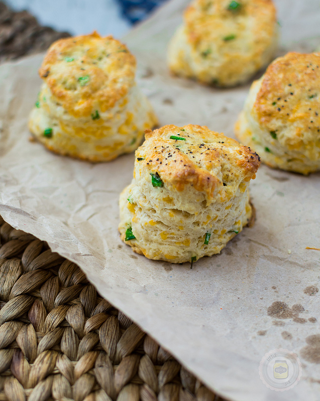 Garlic Cheddar and Chive Scones