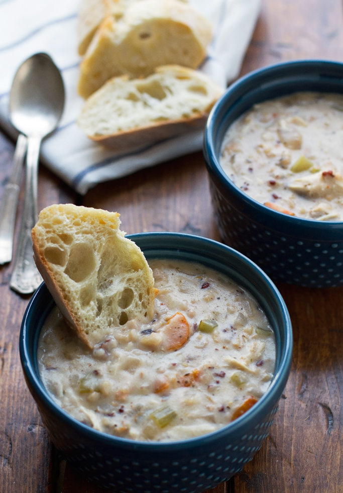 Creamy Chicken Wild Rice Soup (Slow Cooker)