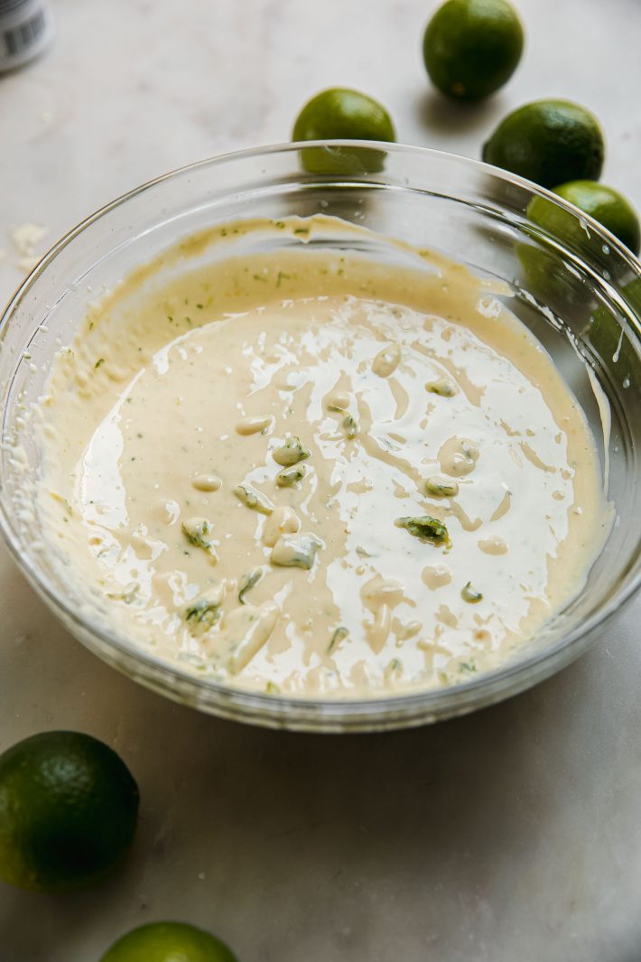 key lime pie filling in bowl