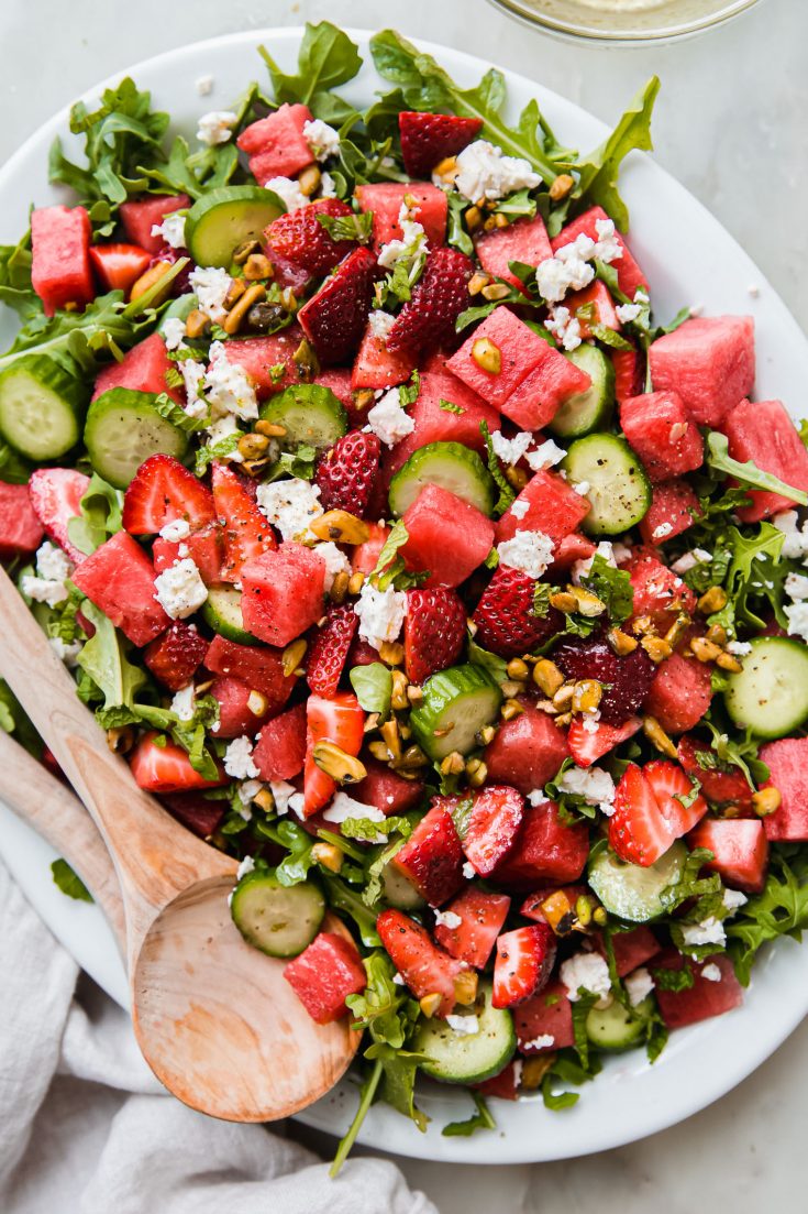 Strawberry Watermelon Feta Salad