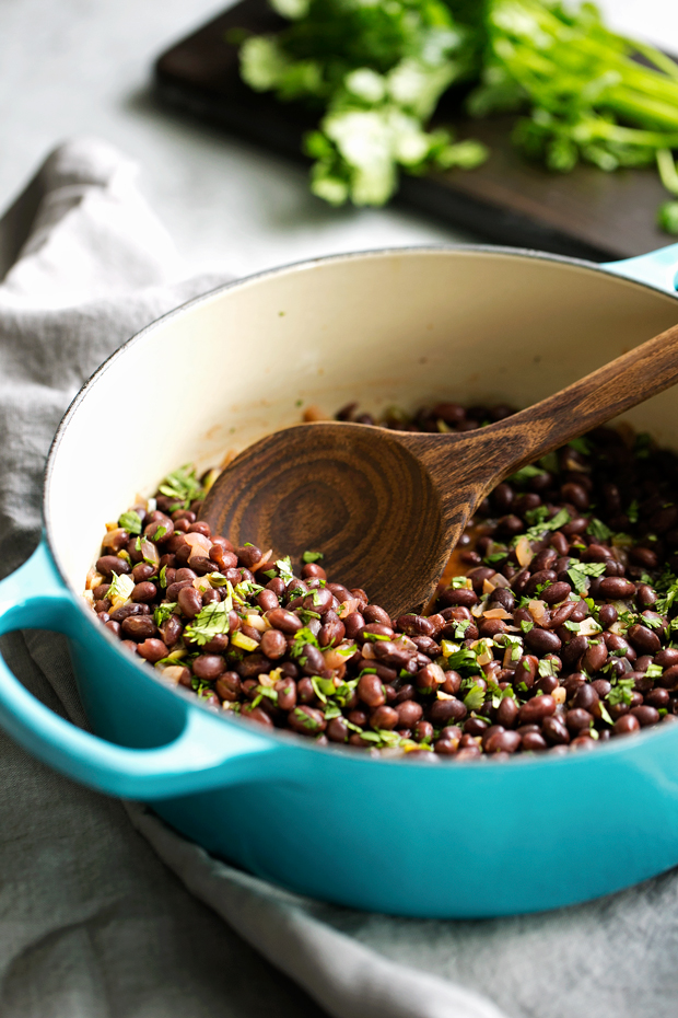 Cuban Black Beans with Cilantro and Lime