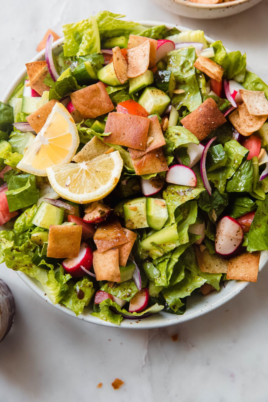 Easy Lebanese Fattoush Salad Recipe - Little Spice Jar