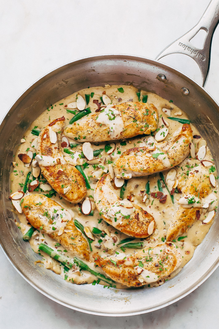 Creamy Almond Chicken with Rice Pilaf