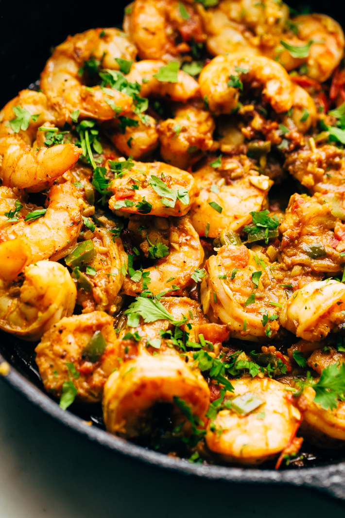 30-Minute Spicy Shrimp Masala - an easy recipe for Indian style shrimp masala. Perfect to serve with naan or basmati rice! #shrimpmasala #indianmasala #masalashrimp #shrimp | Littlespicejar.com