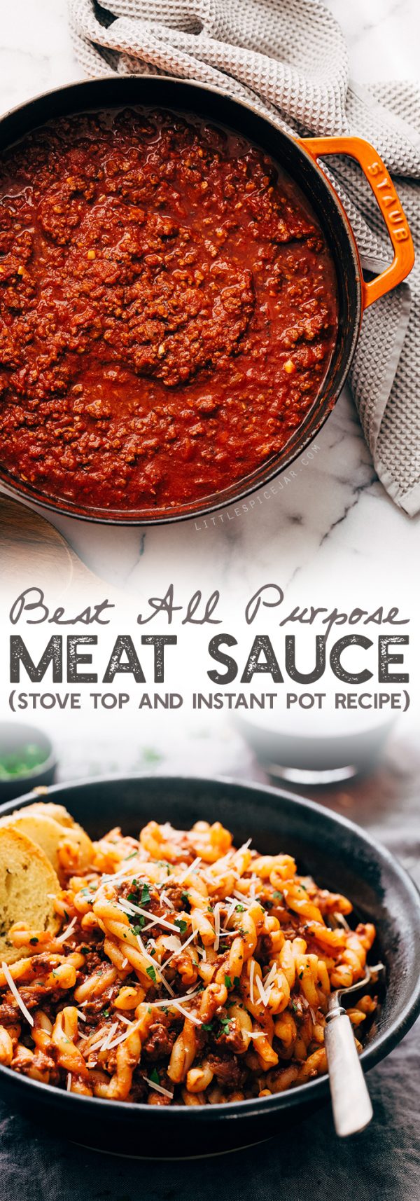 All Purpose Easy Meat Sauce Recipe (Stovetop + Instant Pot) | Little ...