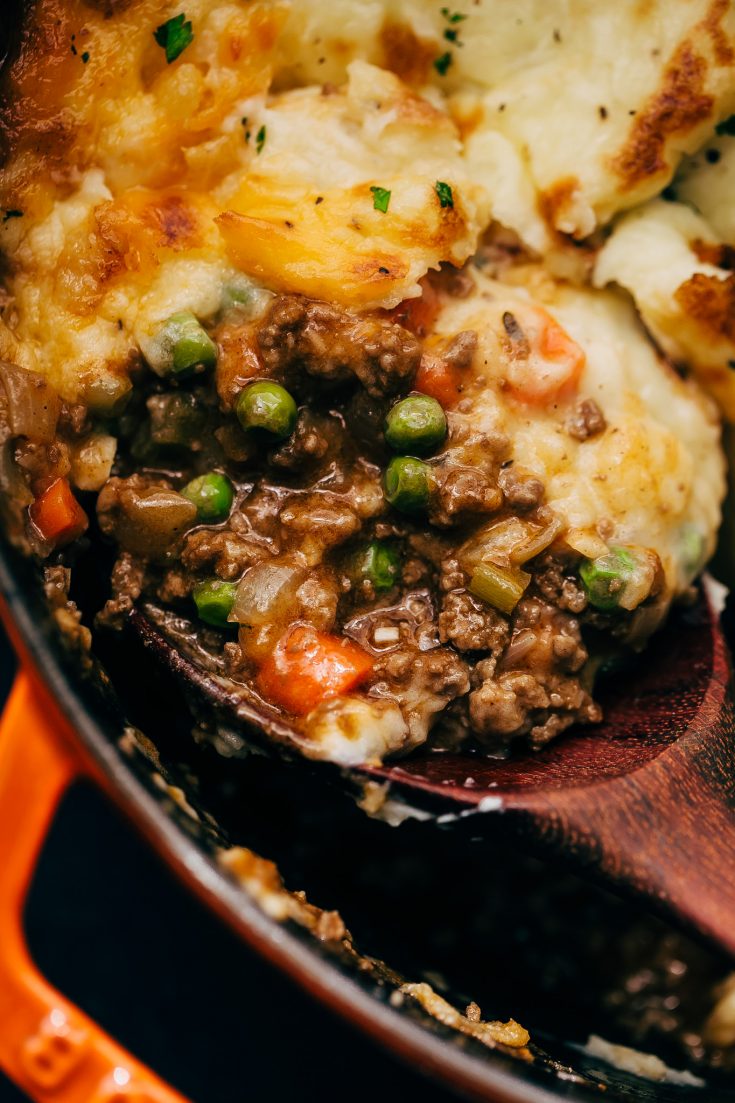Easy Rustic Shepherd's Pie with The Cheesiest Mashed Potatoes