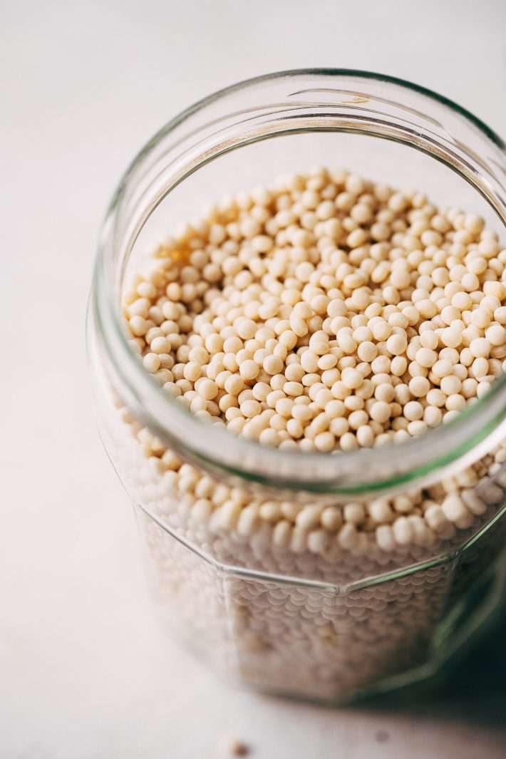 pearl couscous in a jar