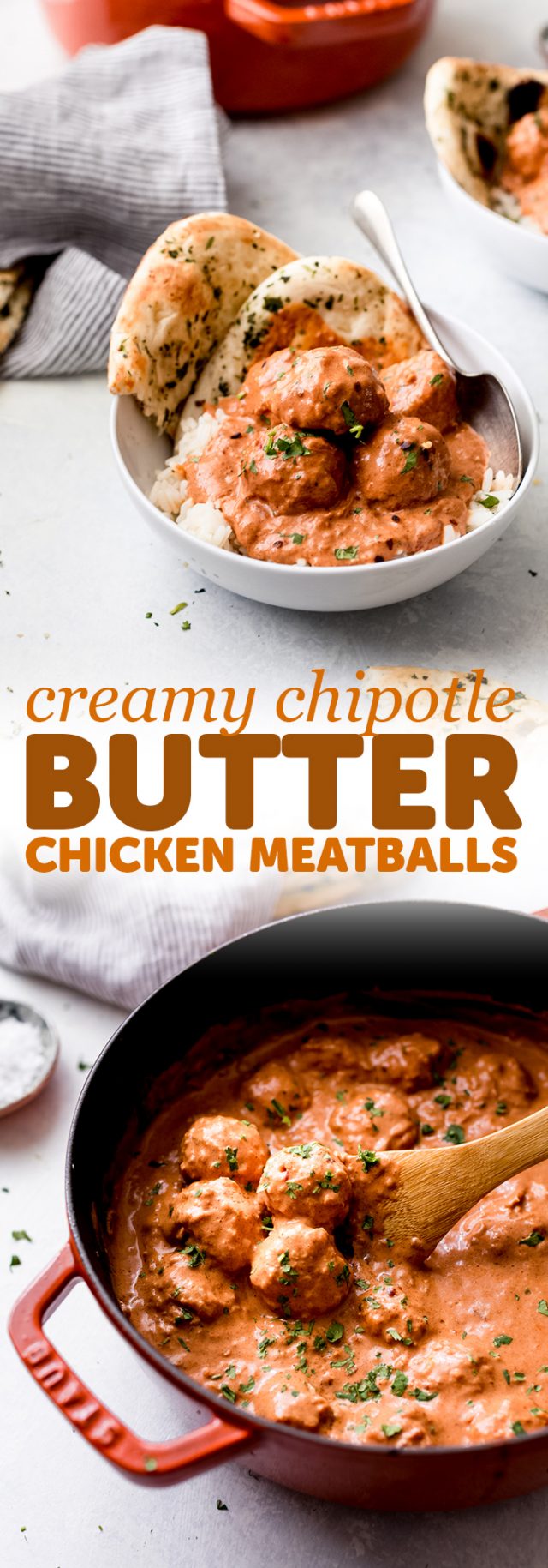 Creamy Chipotle Butter Chicken Meatballs Recipe | Little Spice Jar