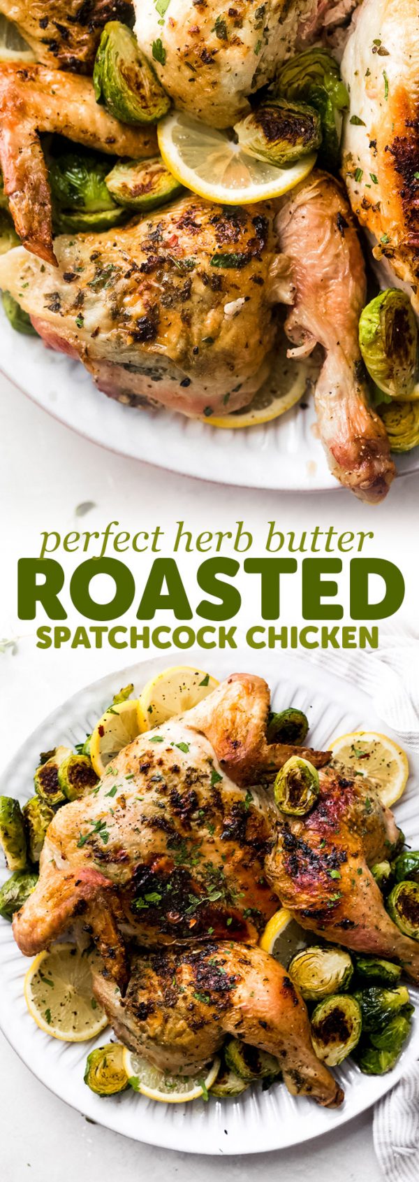 Roasted Herb Butter Spatchcock Chicken (Step-by-Step) Recipe | Little ...