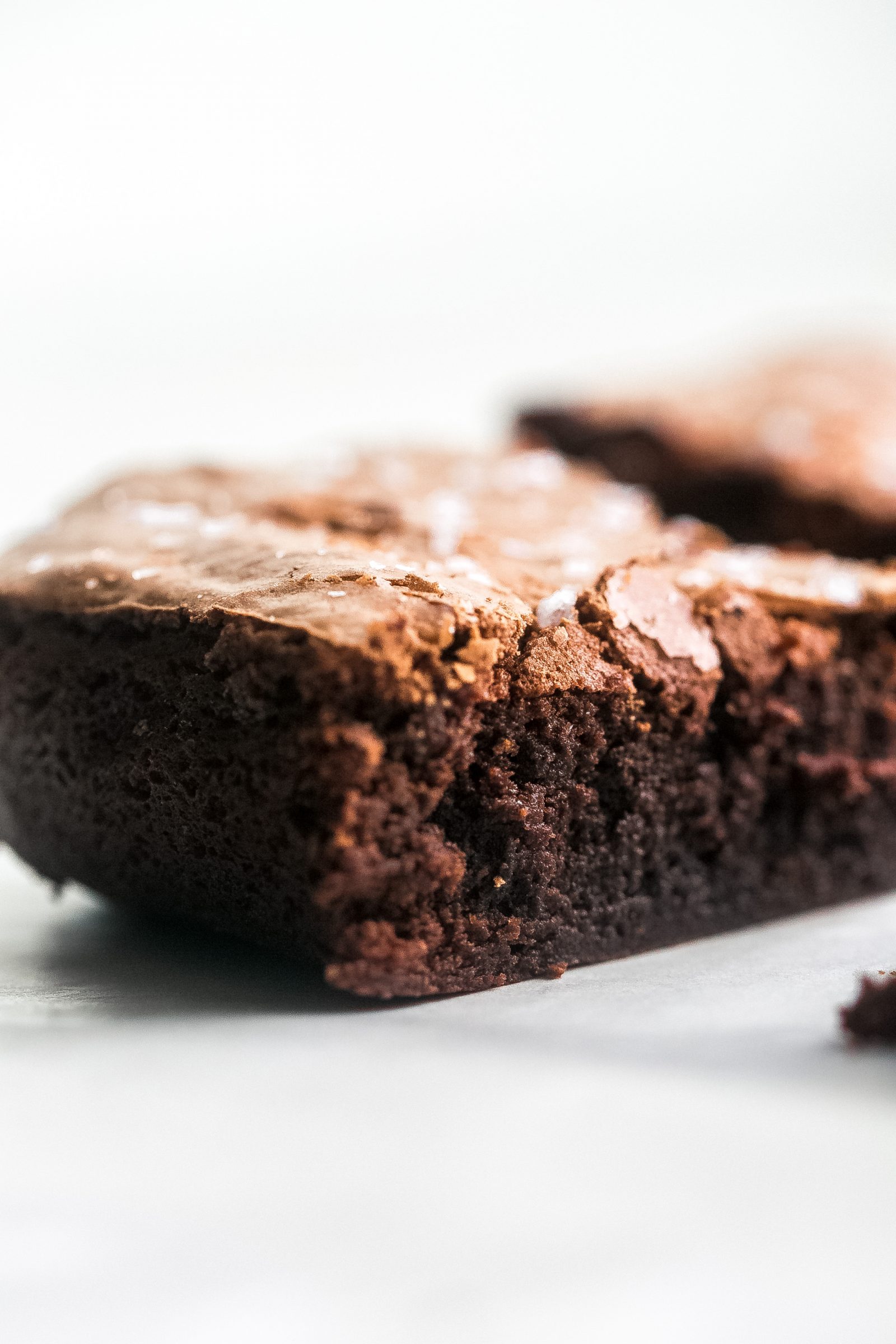 close up fudge brownie texture