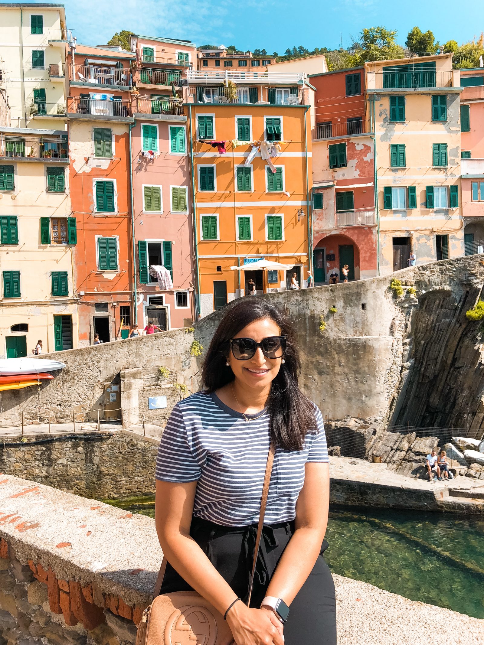 colorful buildings behind me near the water on Riomaggiore 