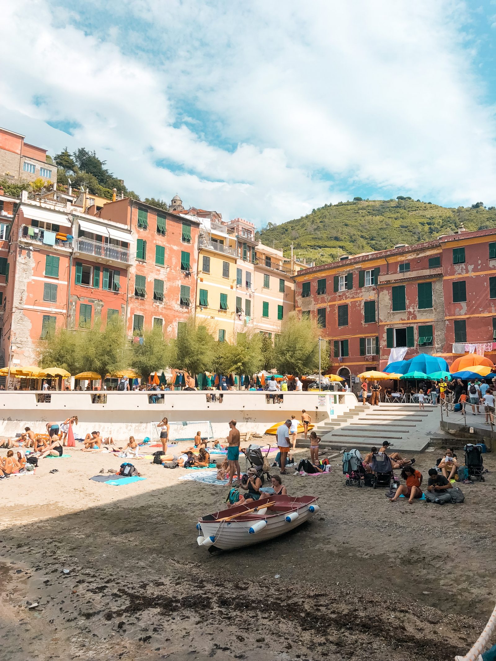 a picture of the colorful buildings on Vernazza