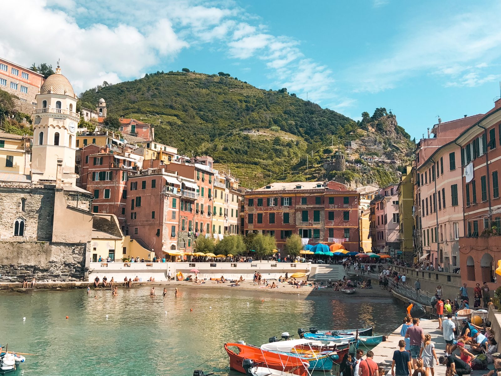 the water harbor on Vernazza 
