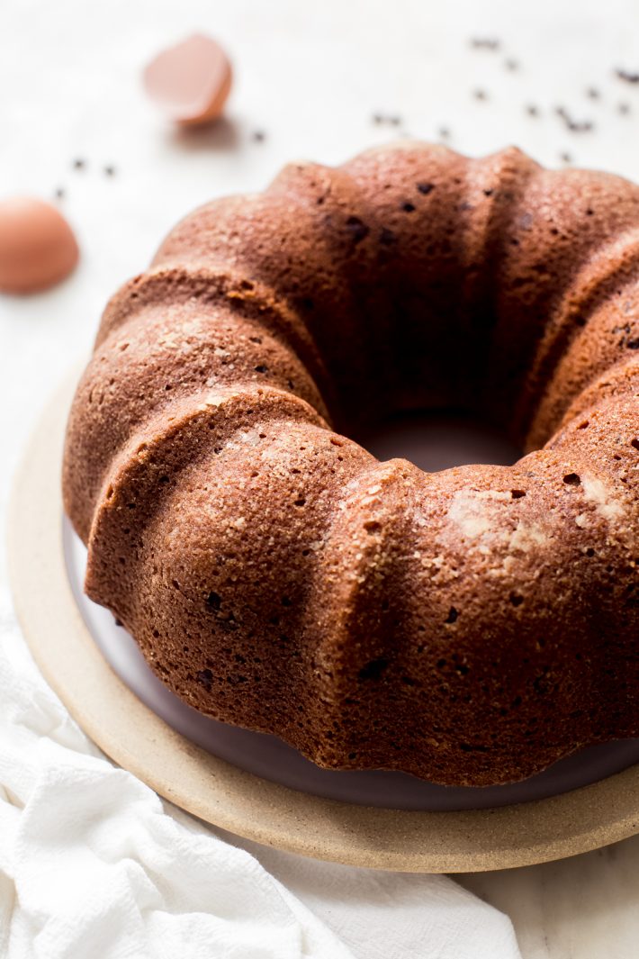 bundt cake fresh out of the pan