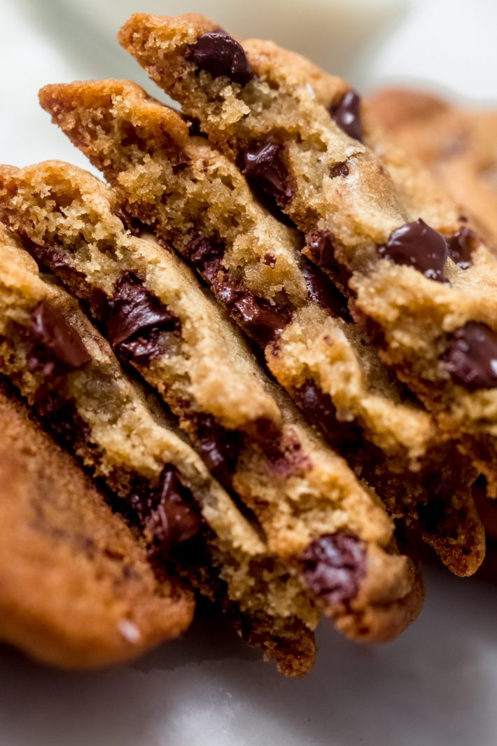 a close up of cookies that are underdone and chewy in the center