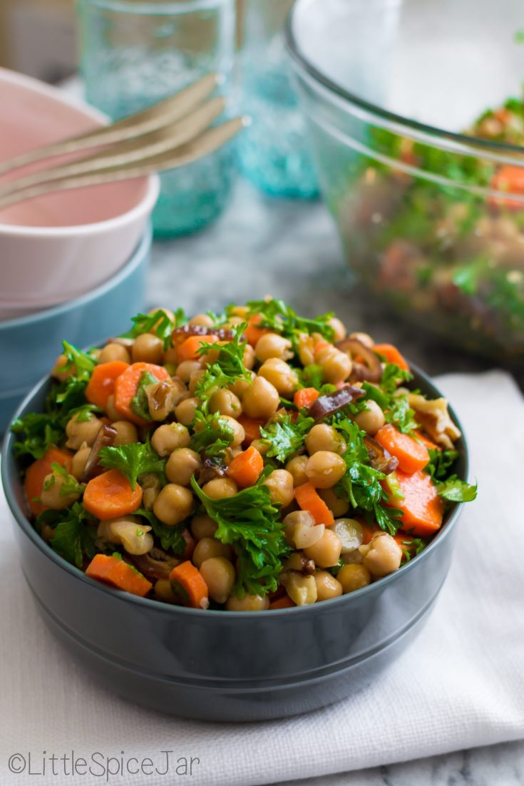 Moroccan Carrot Chickpea Salad
