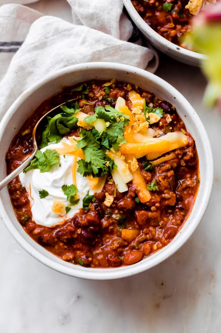 Easy Most Delicious Taco Chili  (Slow Cooker, Stovetop, Instant Pot)