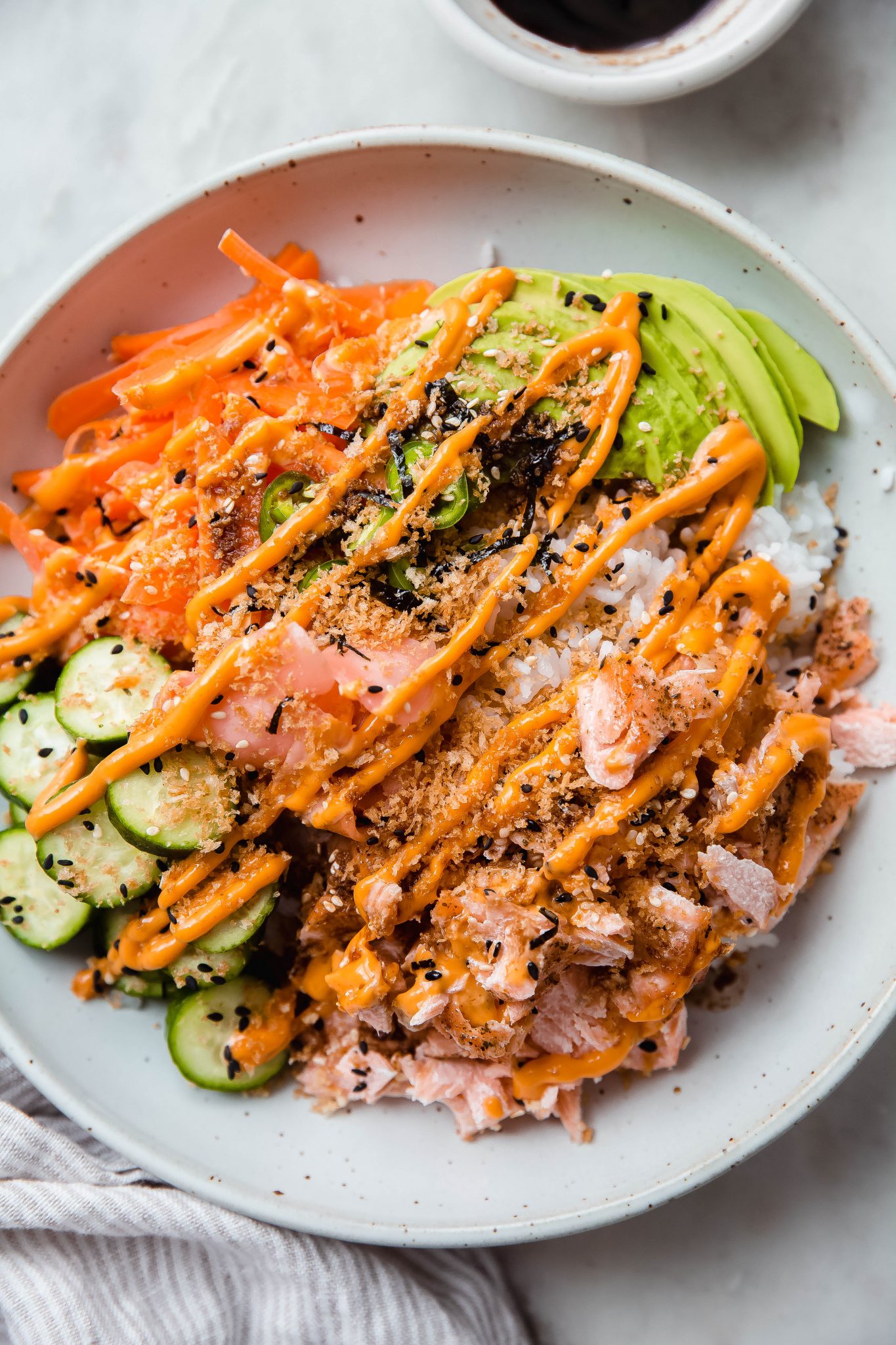 Easy Weeknight Salmon Sushi Bowls Recipe | Little Spice Jar
