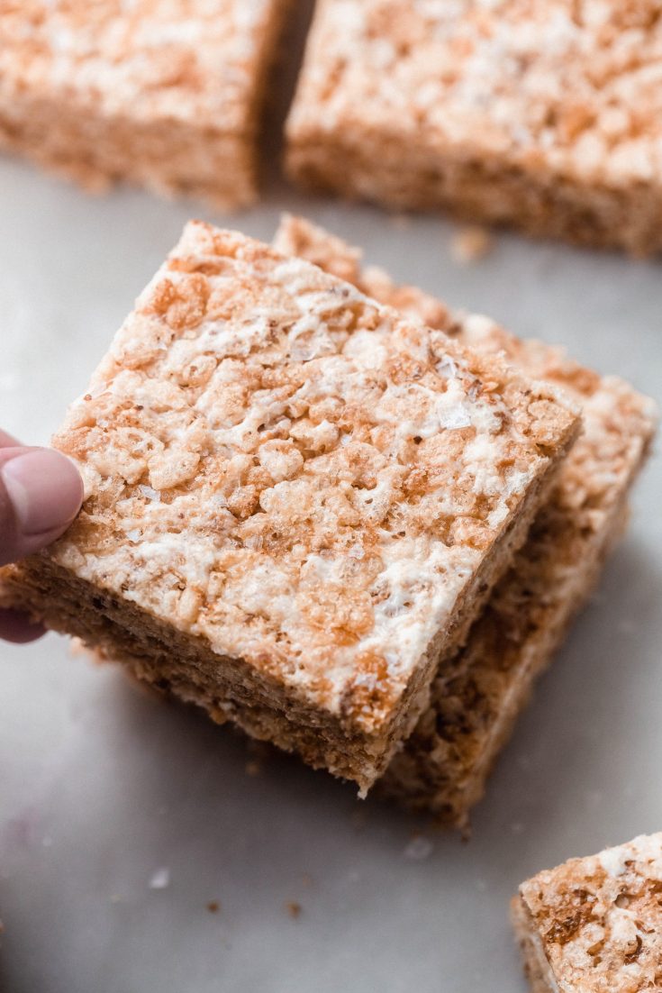 Toasted Marshmallow Brown Butter Rice Krispies Treats