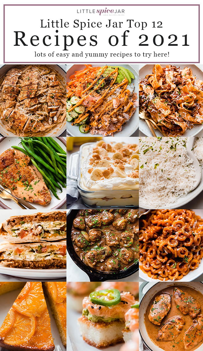 top 12 recipes of 2021 collage