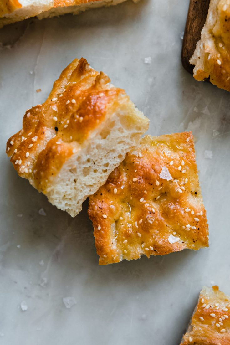 The Easiest No Knead Focaccia