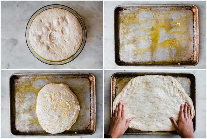 steps to make no knead focaccia