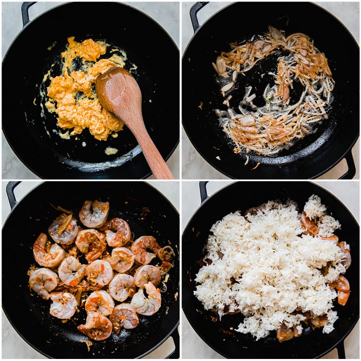 how to pan fry fried rice step by step pictures