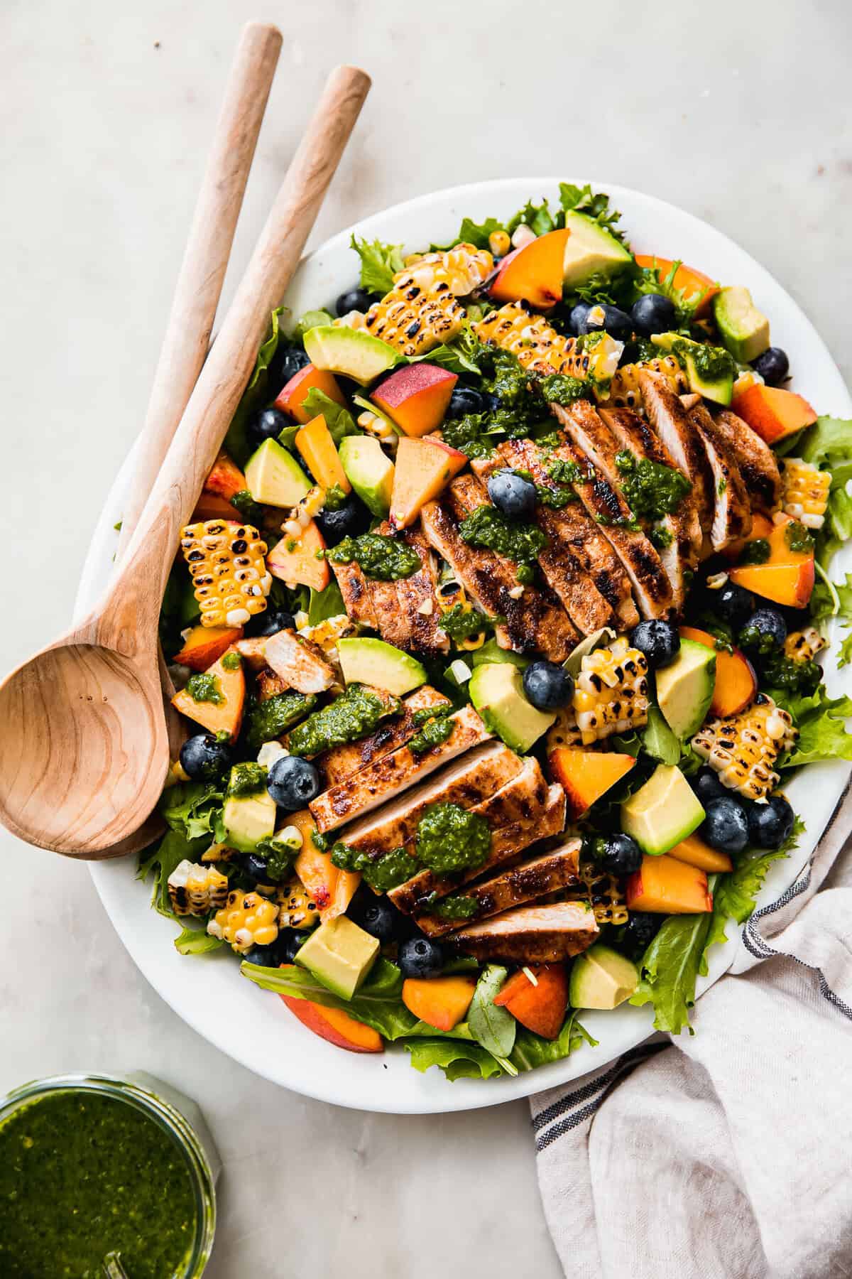 Summer Chicken Cobb Salad with Charred Corn Recipe | Little Spice Jar