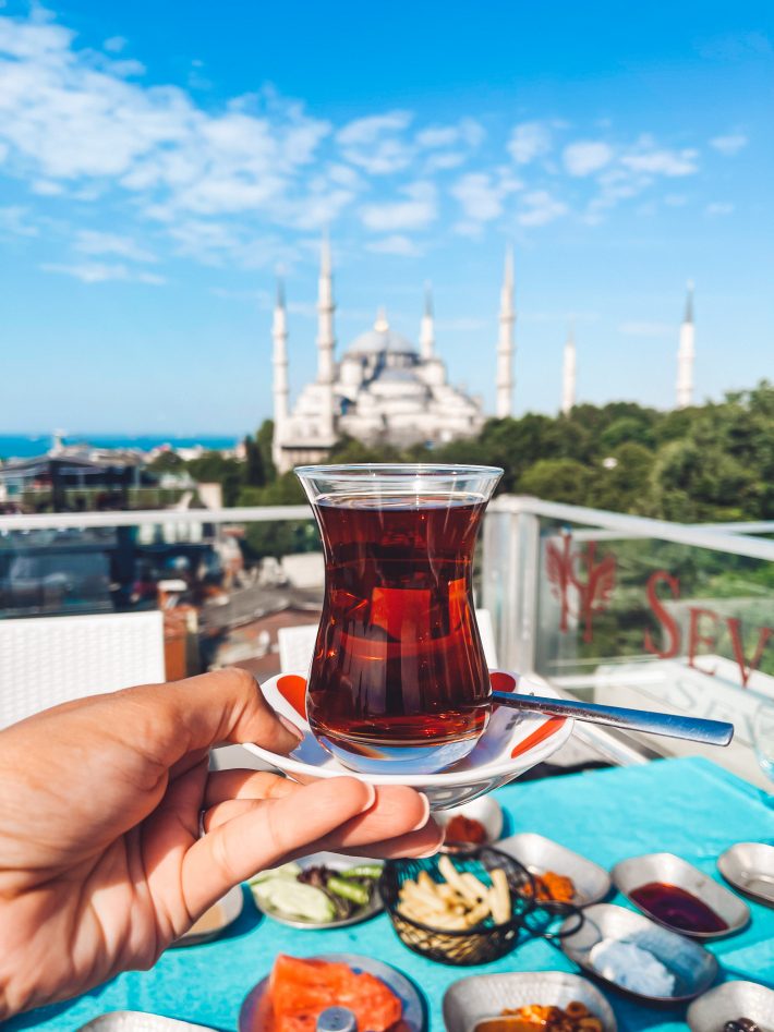 Turkish tea at seven hills restaurant