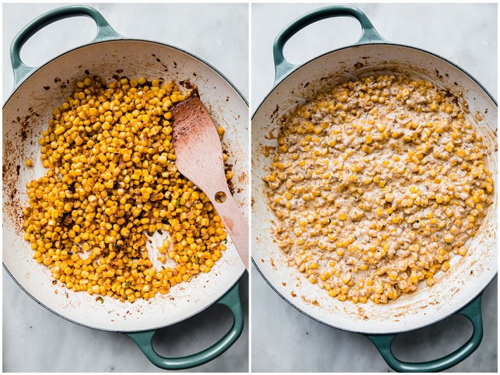 corn process in pan
