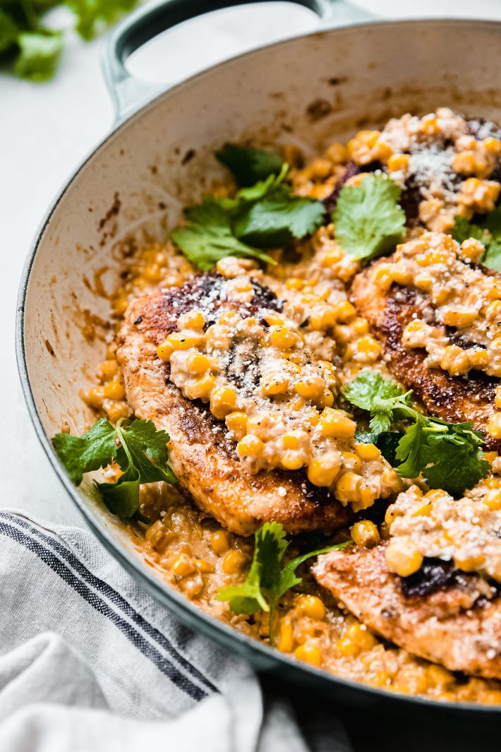 chicken breast smothered in creamed corn