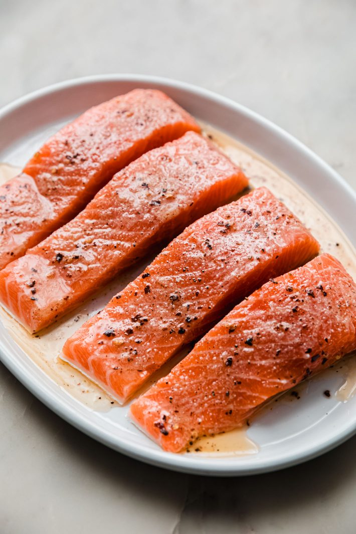 marinated salmon filets
