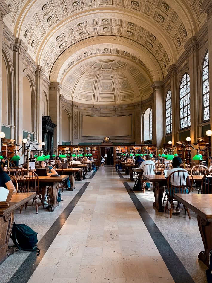 Boston public library bates hall